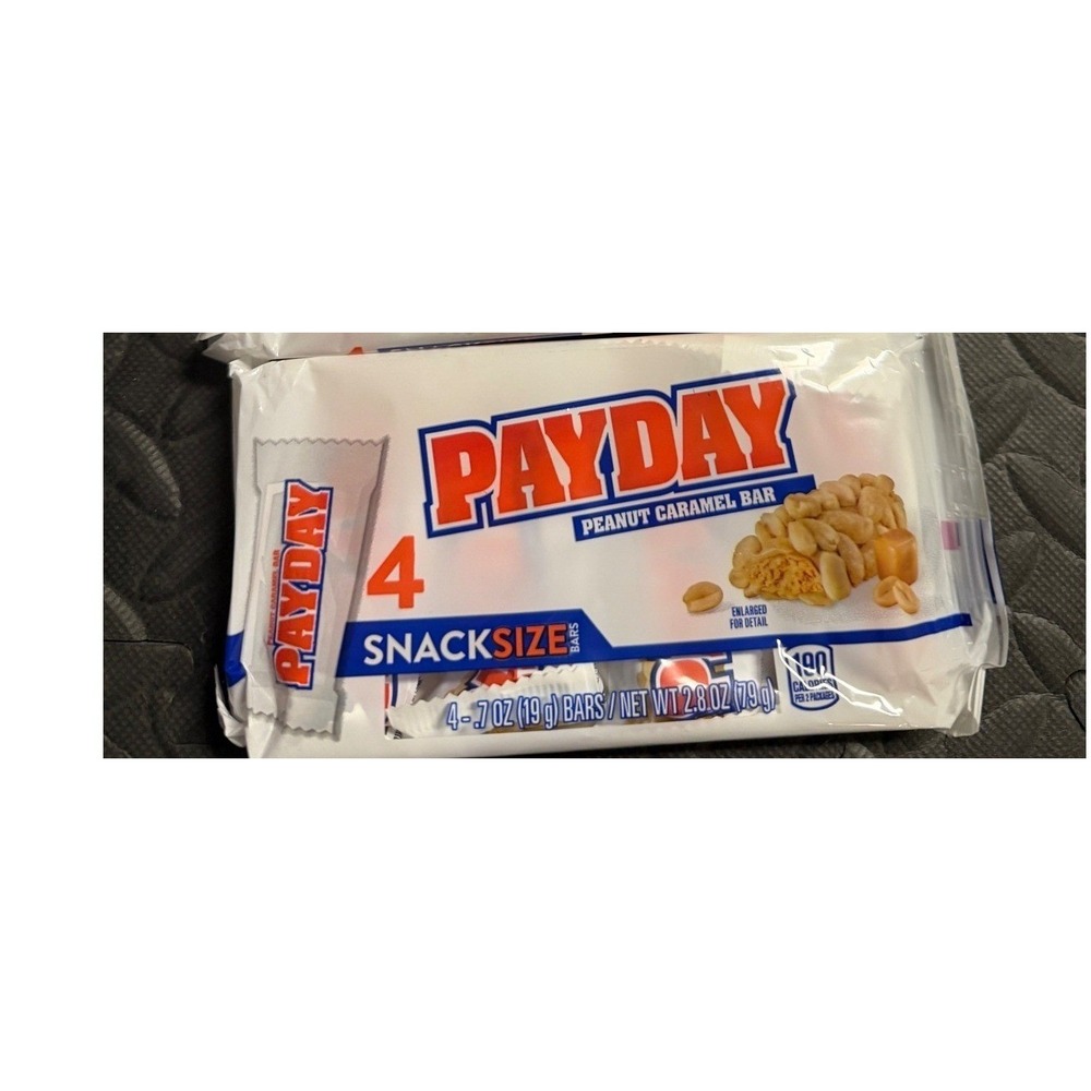 Payday Peanut Caramel Bar Snack Size 4 Count 2.8 oz Multi Pack Gluten Free 5/26